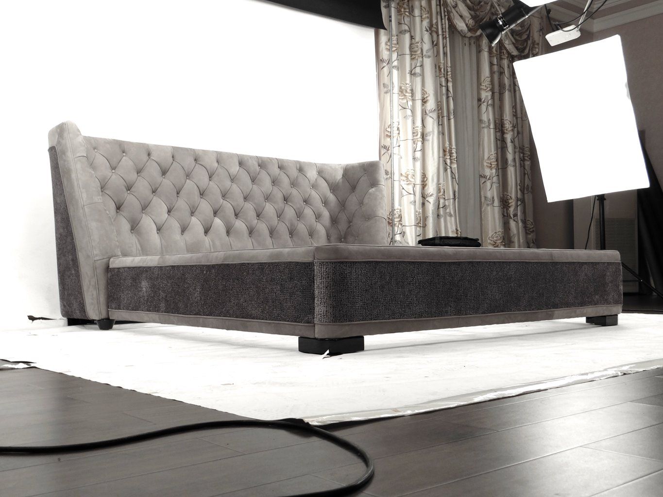 New Italian Design Top Grain Leather Bed
