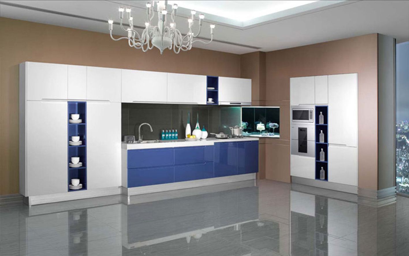 2016 Modern Rta Customized Lacquer Kitchen Cabinets (zz-047)
