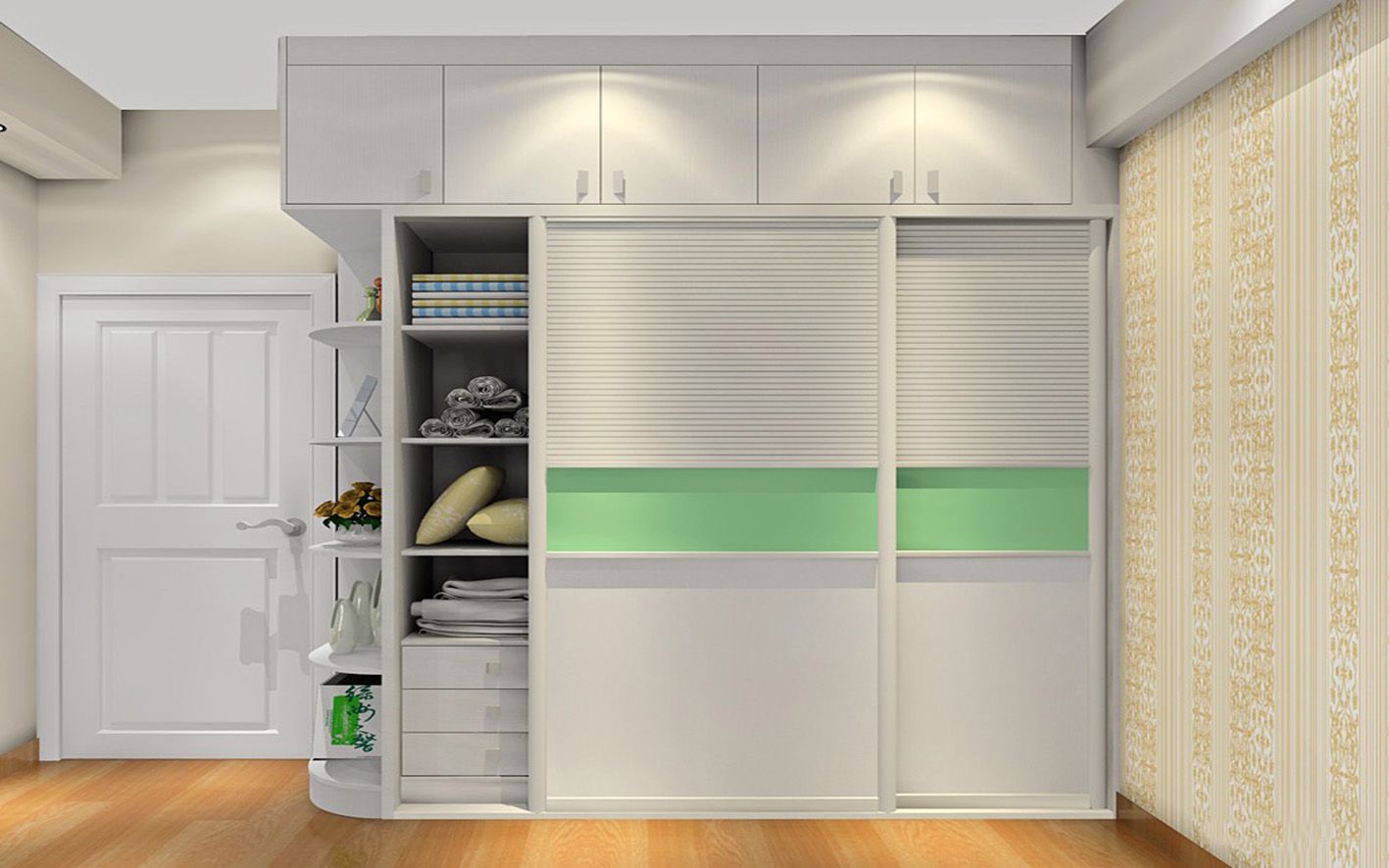 Bedroom Furniture Solid Wood Walk in Closet Wardrobe (zy-003)