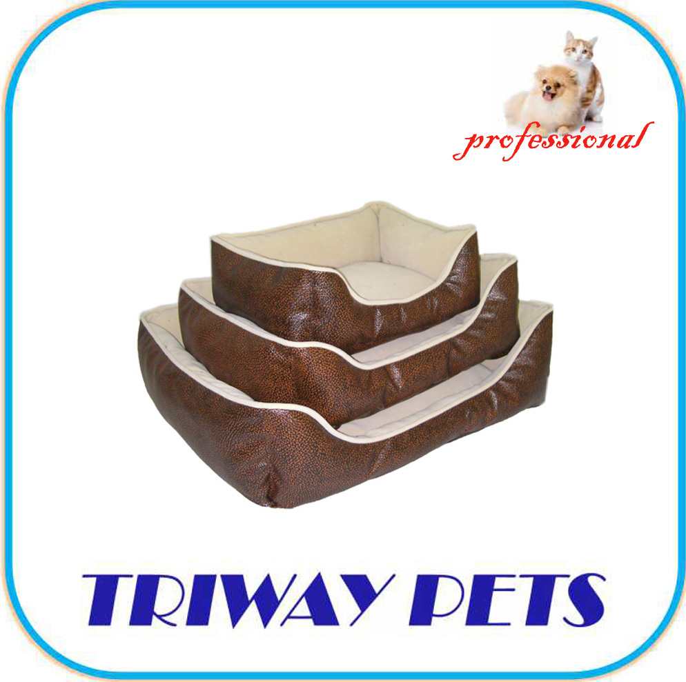 High Quaulity Imitation Leather Dog Bed Supply (WY120414-1A/C)