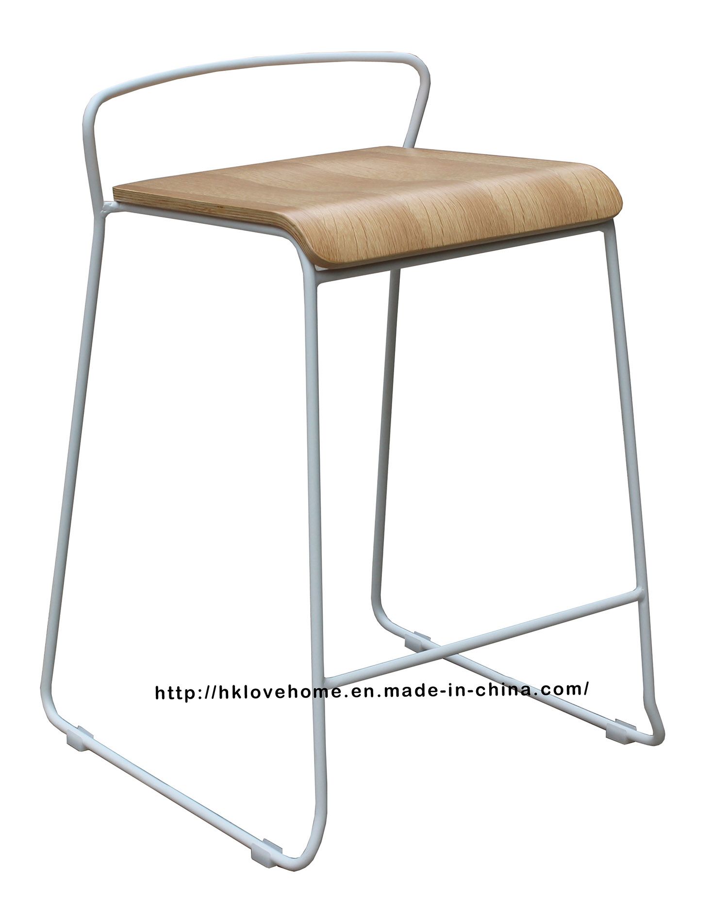 Modern Metal Restaurant Furniture Wooden Counter Bar Stools