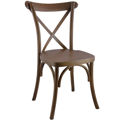 Antique Style Wooden Cross Back, Farm Chair for Wedding