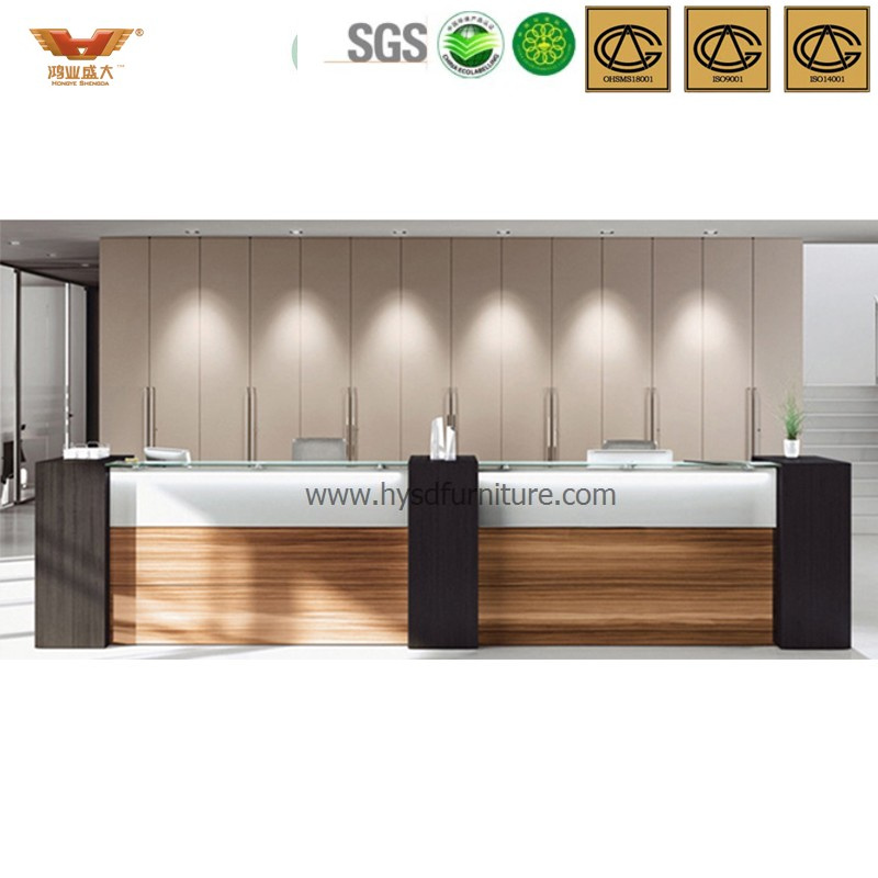 Popular Office Furniture Wooden Front Desk (HY-Q33)