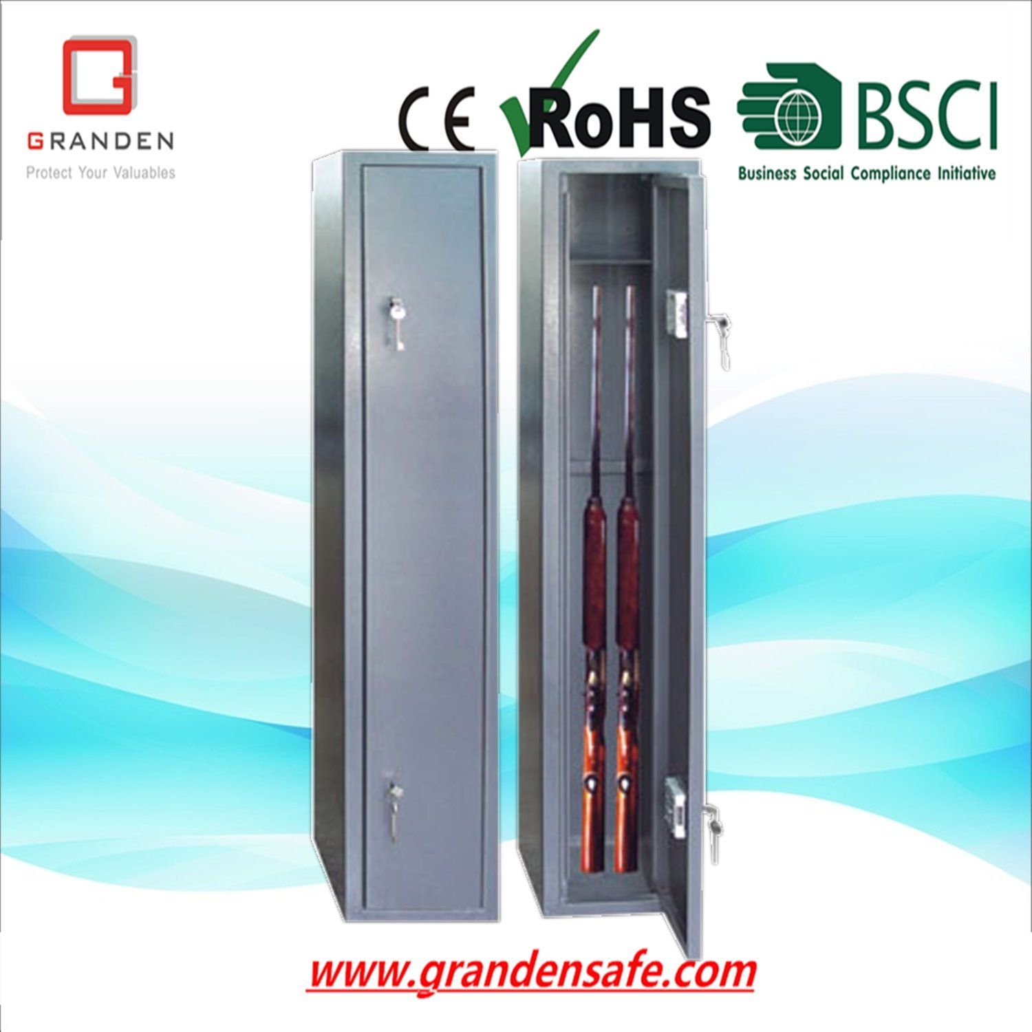 Gun Cabinet for Home (DE-4) Solid Steel