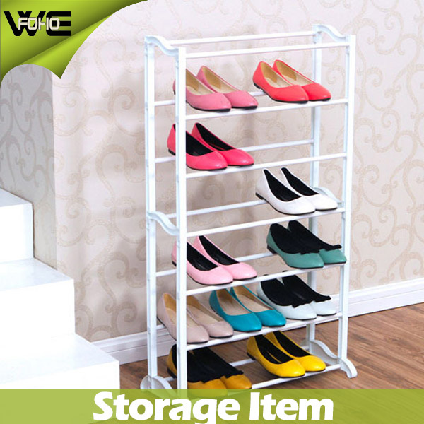 Waterproof White Plastic Sneaker Rack Simple Shoe Stand