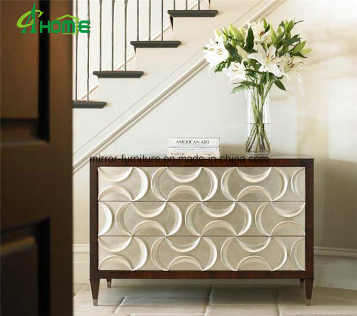 Elegant Freshing Bedroom Made in China Mirrored Cabinet