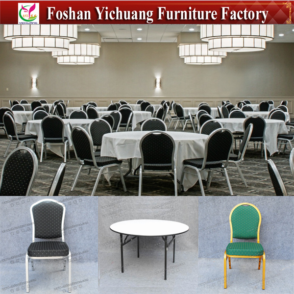 Folding Round Rental Wedding Banquet and Hotel Table for Event and Restaurant Dining Room (YC-T01)