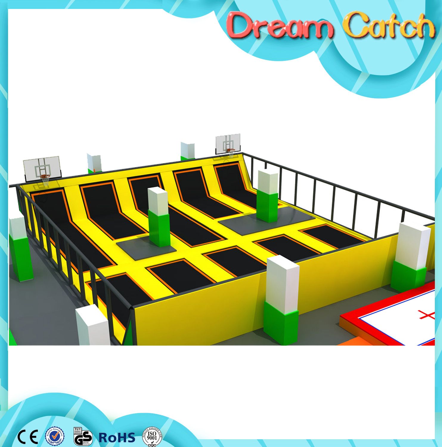 Adult Trampoline with Air Bag and Foam Pit