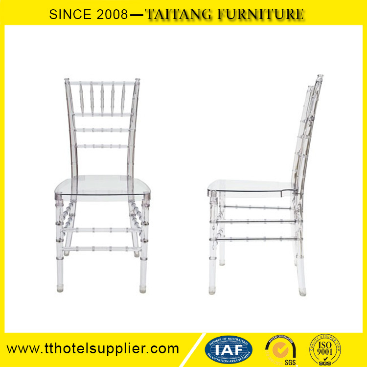 Clear Plastic Wedding Chiavari Chair Tiffany Chair with Removable Cushion