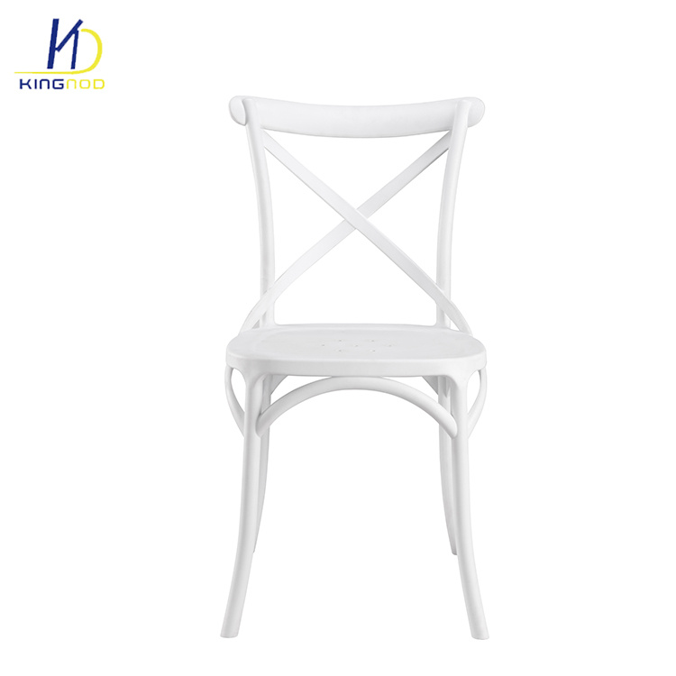 Outdoor Furniture Plastic Event Wedding Cross Back Garden Chairs