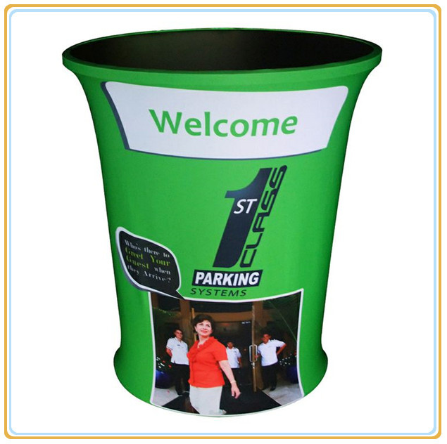 Supermarket Display Counter with Printed Tension Fabric