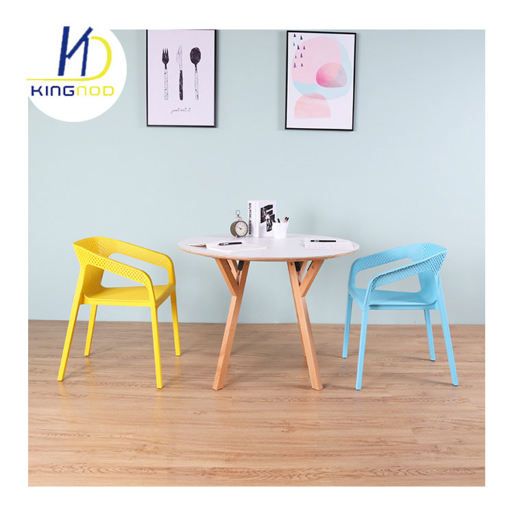 Hotel Catering Leisure Stacking Armest PP Plastic Chair