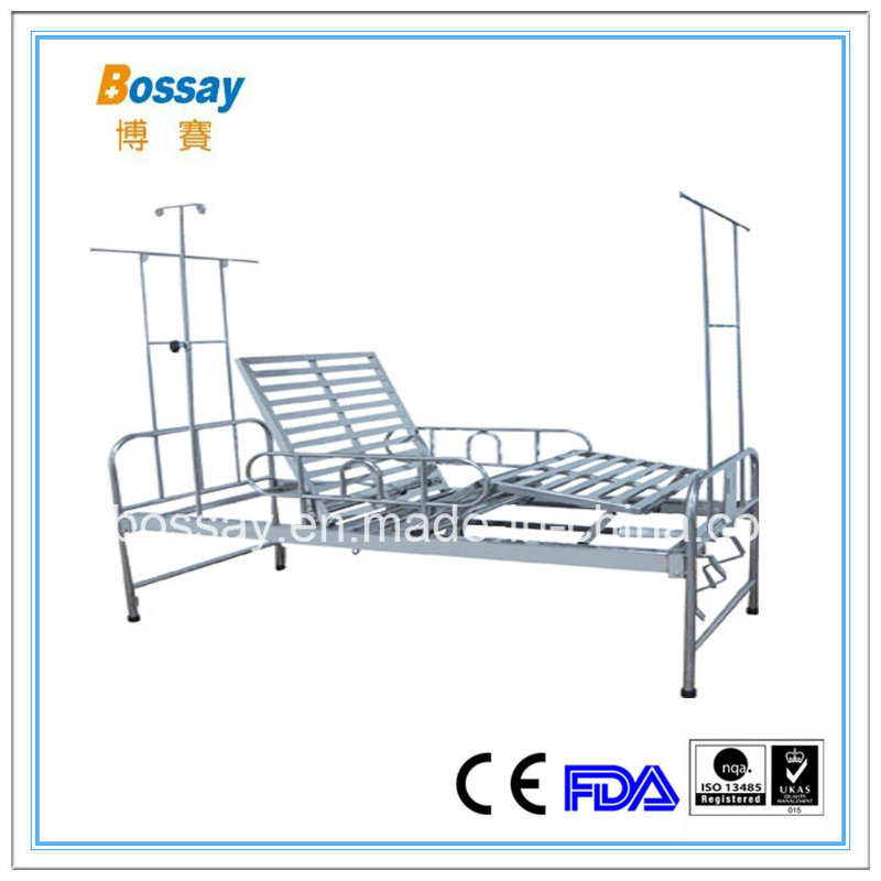 Adjustable Bed with Two Cranks Hospital Manual Bed