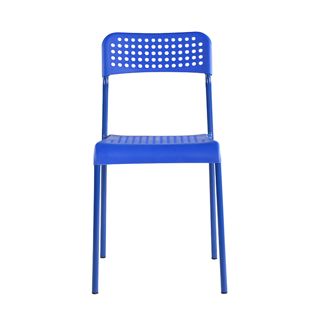 Side Blue Metal Chairs for Living Room