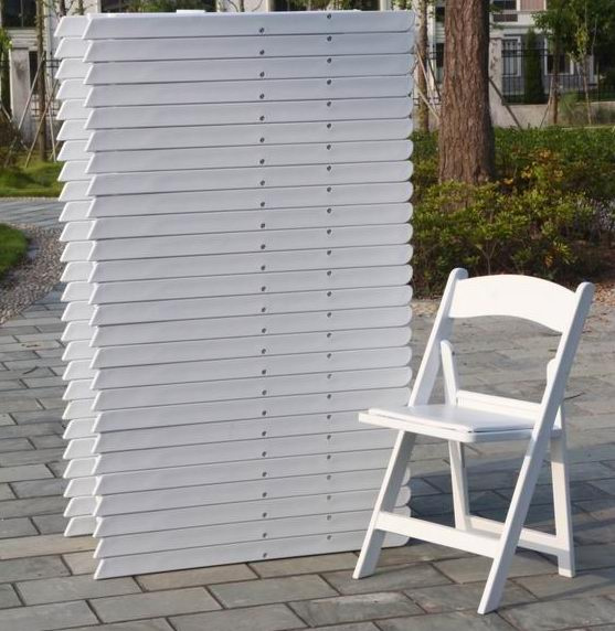 Padded Plastic Resin Folding Chair