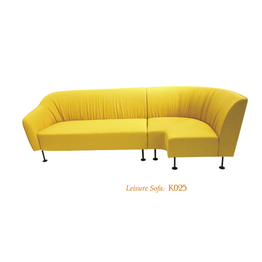 Leather Type Wooden Frame Sectional Sofa for Public Area