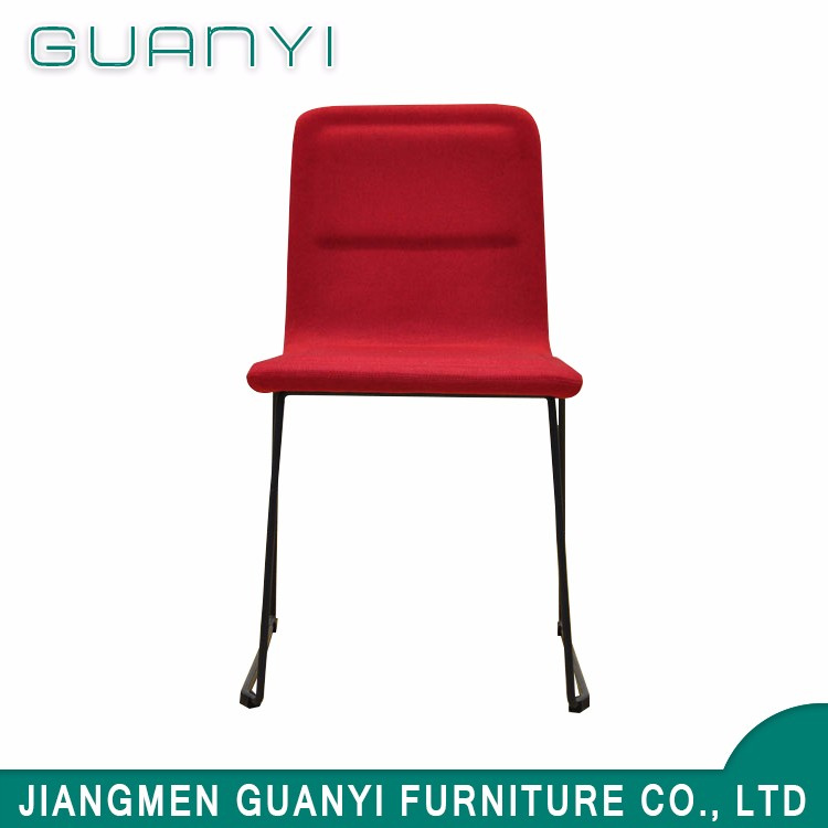 Home Furniture Manufacturer Small Fabric Seat and Metal Legs Dining Chair