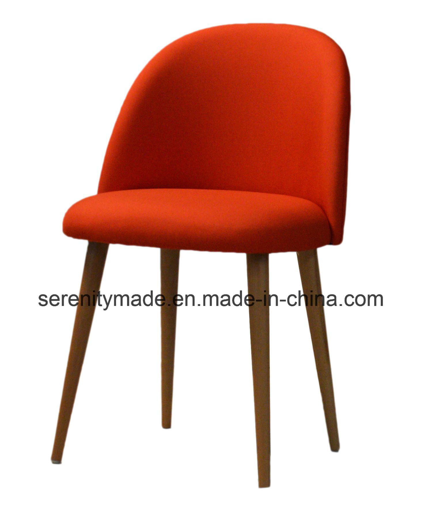 Nordic Style Wood Legs Fabric Sofa Chair for Dining Room/Restaurant