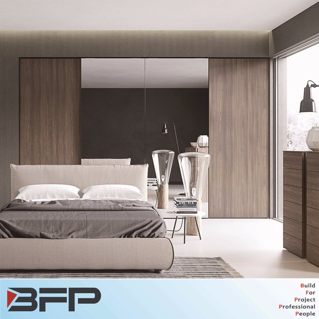 Mirror Sliding Door Bedroom Wardrobe