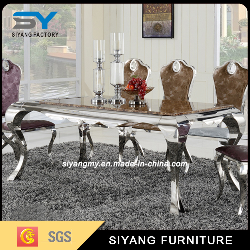 Home Furniture Marble Table Dining Table for 6 Seater