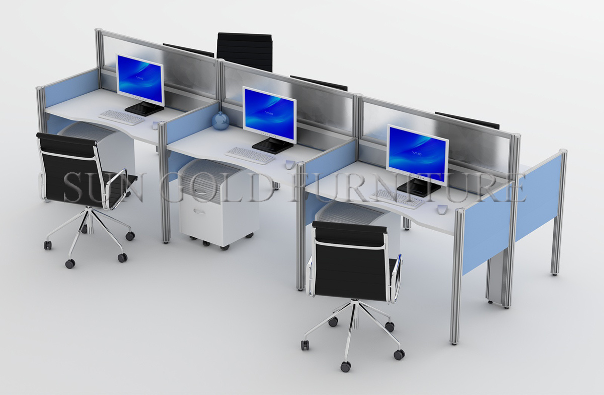 Popular H-Shape Cubicle Office Furniture Call Center Workstation Desk (SZ-WS657)