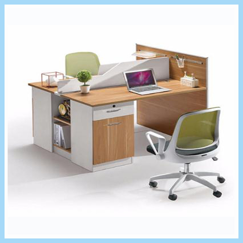 Classic Walnut Office Furniture 4 Seats Staff Table