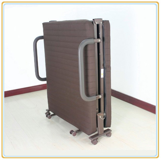 Rollaway Folding Bed/Hotel Bed with Coffee Color Mattress 190*90cm