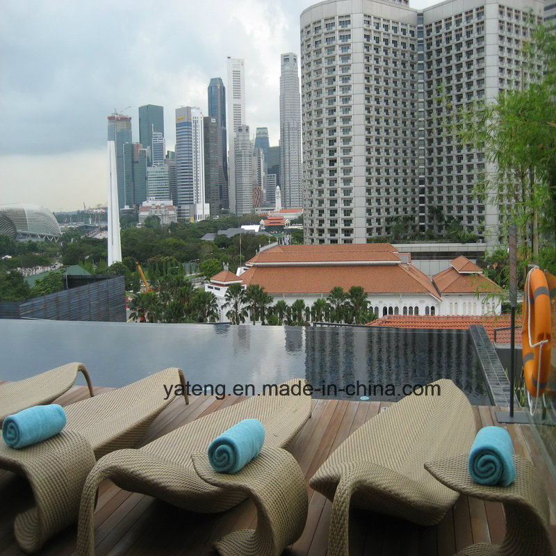 New Style Outdoor Hotel Furniture Sun Lounge Pool Side Sumbed Beach Furniture Lounge (YTF418-1) as Single &Double Lounge
