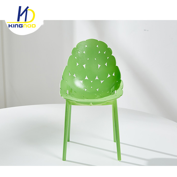 Cheap New Model Compass Colorful PP Plastic Dining Chair with Oval Back