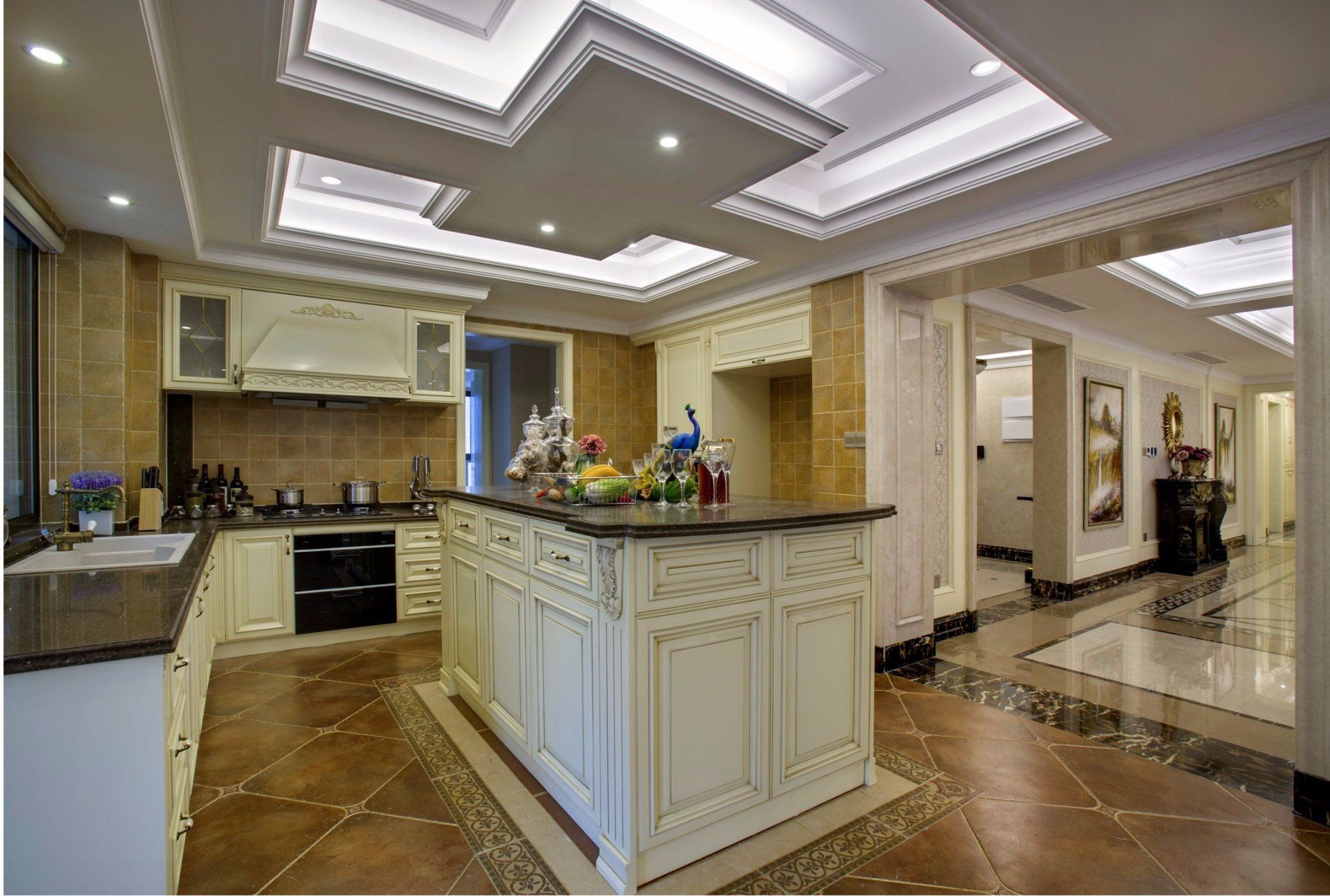 Customized White Oak Wood Kitchen Cabinet Furniture Yb1706034