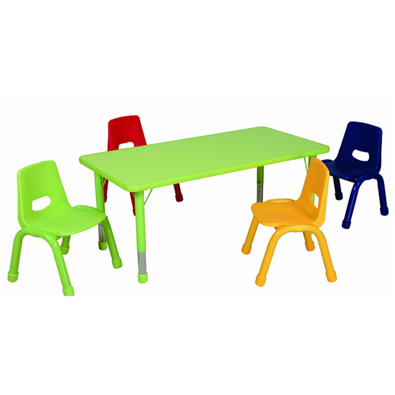 Adjustable Wooden Metal Nursery Chair and Table