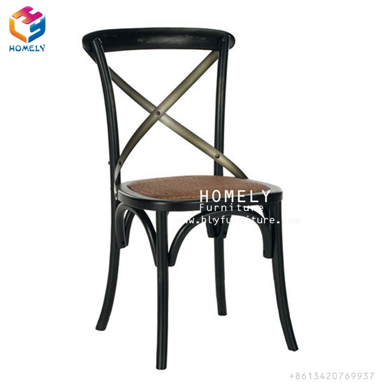 Rental Wedding Cross Back Chair X Back Black Chair Stackable
