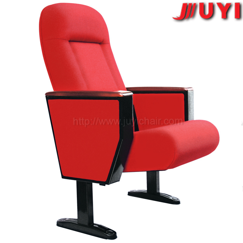 Jy-605r Red Fabric Cushion Hall Chair Meeting Chairs Auditorium Chair with Armrest
