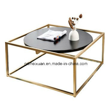 Manufacturers Selling American Living Room Wrought Iron Wood Coffee Table, Coffee Table (M-X3790)