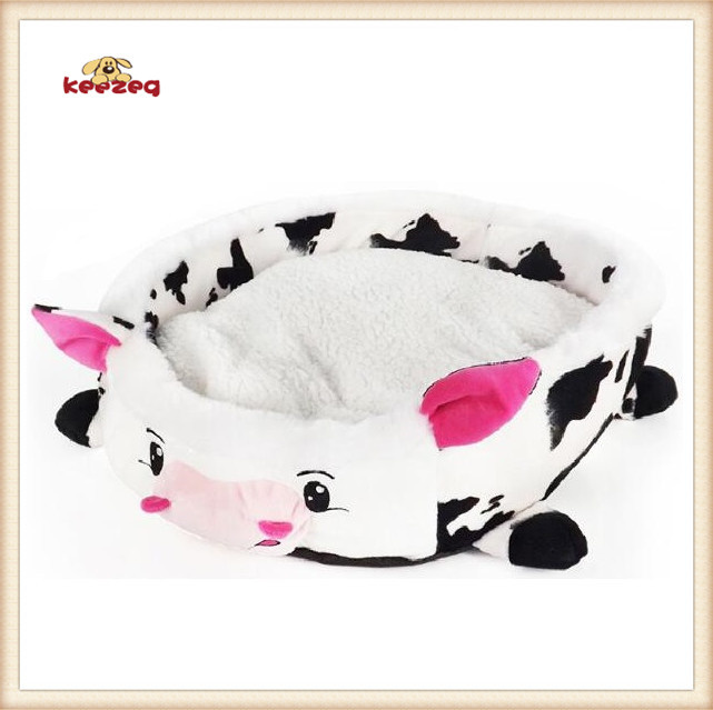 Cartoon Cow Type Pet Bed for Small Dog & Cat