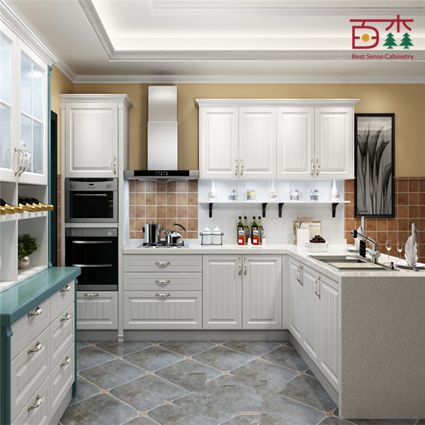 Modern UK PVC Modular Small I Shaped Kitchen Designs