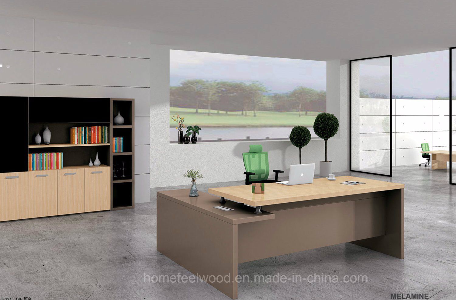 Modern MDF Melamine Wooden Office Table Fashion Office Furniture (HF-FB2126A)