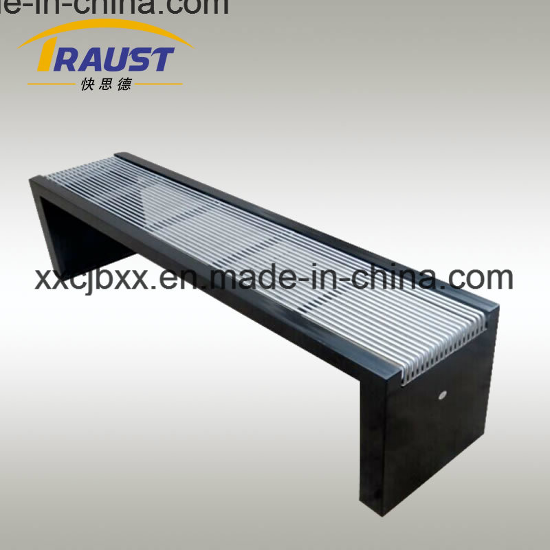 Outdoor Metal Backless Bench, Public Waiting Chair for Park