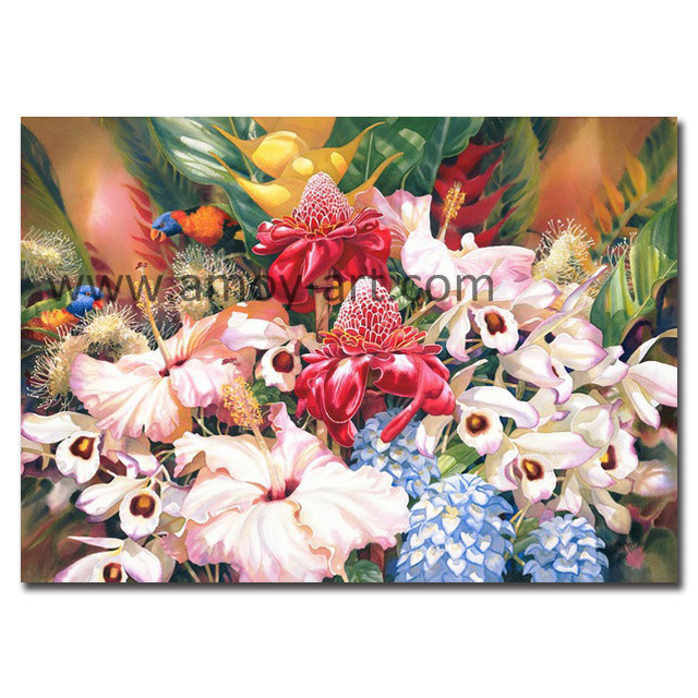 Multi-Colors Flower Oil Painting for Home Decor