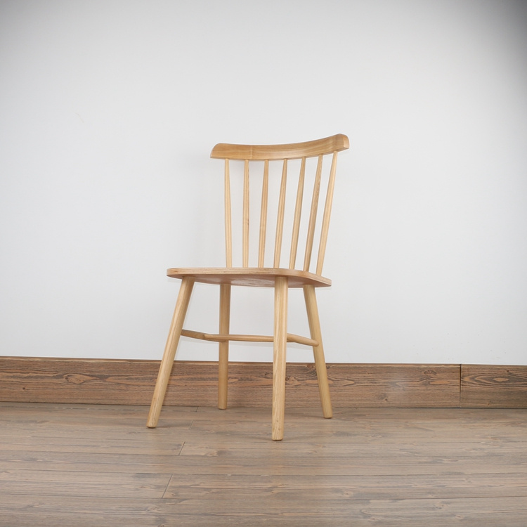 Ash Wood Colorful Windsor Restaurant Dining Chair for Cafe Furniture