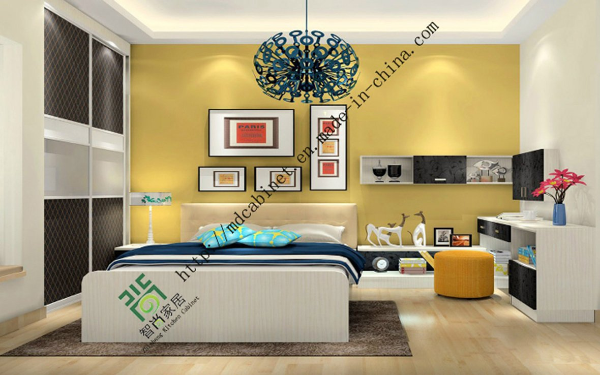 Walk in Closet Cloth Wardrobe with Sliding Door