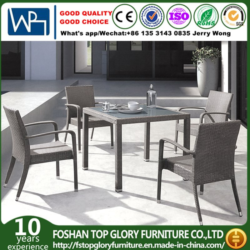Rattan Wicker Furniture Garden Dining Table Set (TG-166)