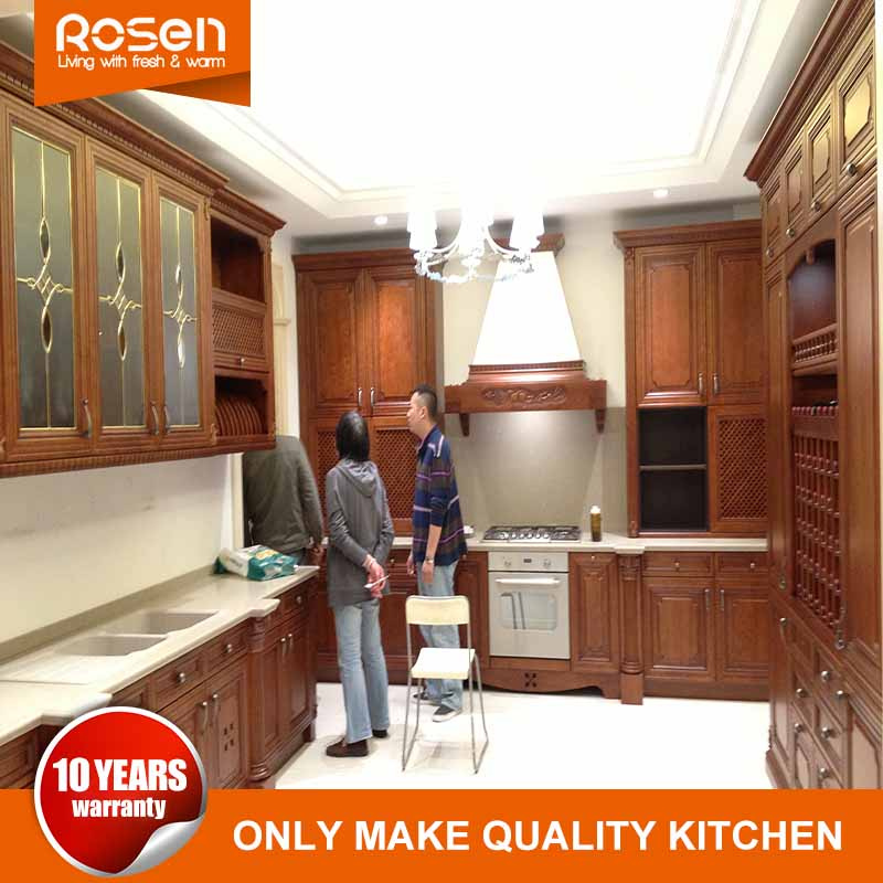 Luxury New Design Home Use Solid Wood Kitchen Cabinet