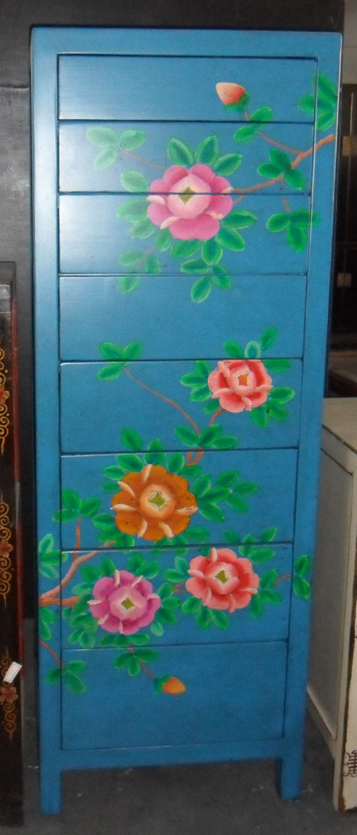 Antique Chinese Painted Drawer Cabinet Lwa514