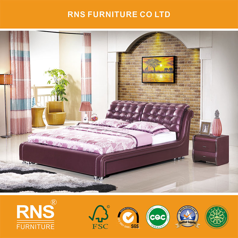 A932 Luxury Hotel Leather Big Bed