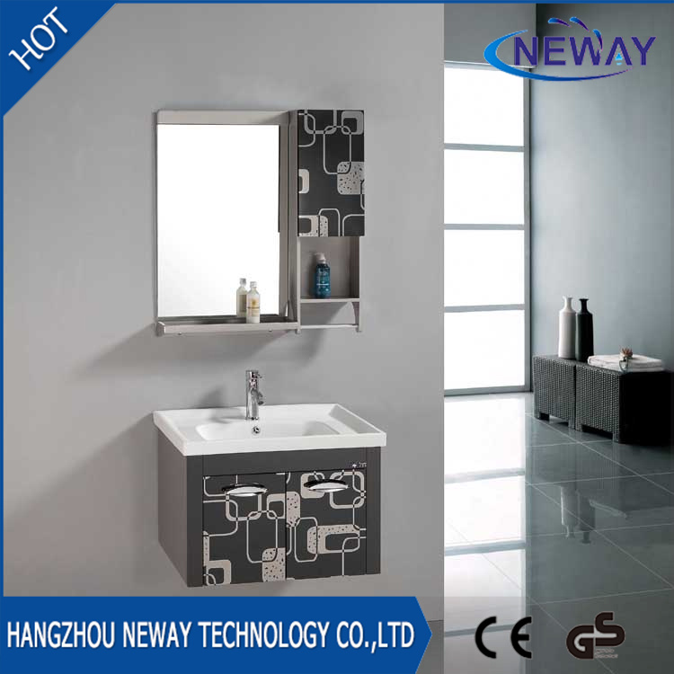 Hot Sell Wall Mounted PVC Bathroom Wash Basin Cabinet