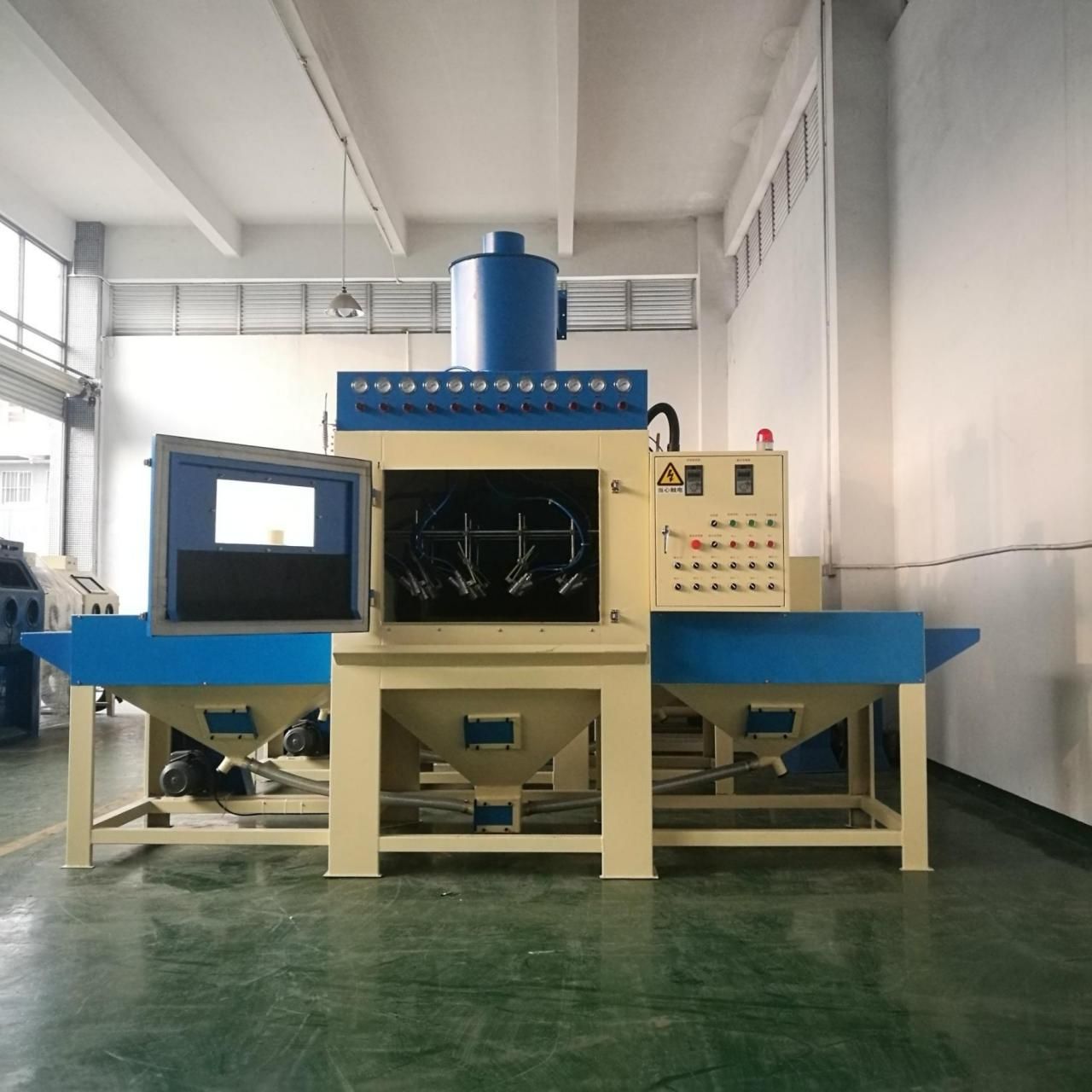 Belt Convery Transmission Sandblasting Cabinet