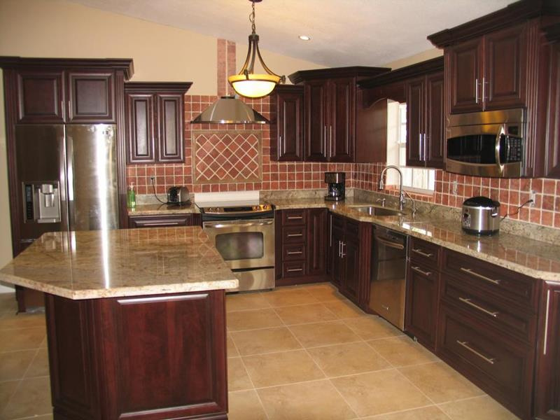Solid Cherry Wood Kitchen Furniture Storage Cabinet