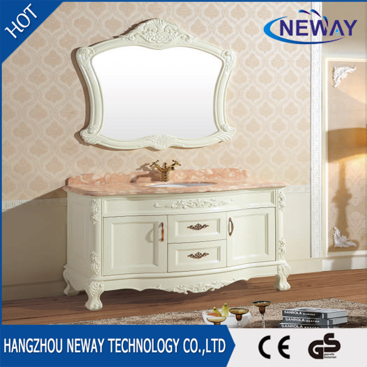 Hotel Antique Vanity Wooden Bathroom Cabinet