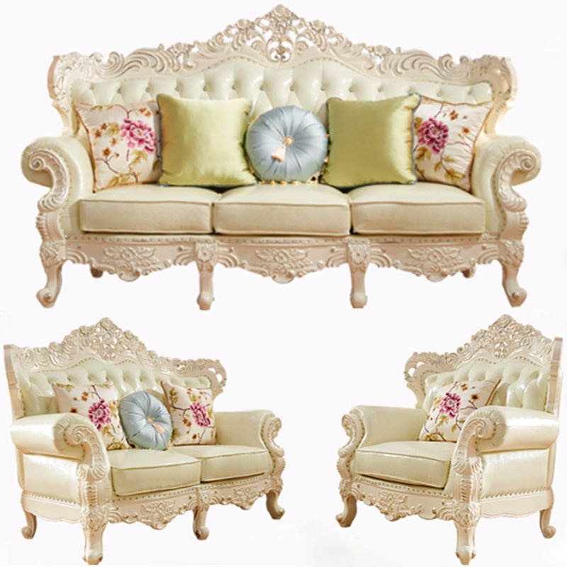 Living Room Furniture with Classic Leather Sofa (512C)